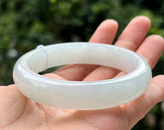 58.83 mm 翡翠バングル グレード A ジェダイト 微粒子 非常に柔らかい