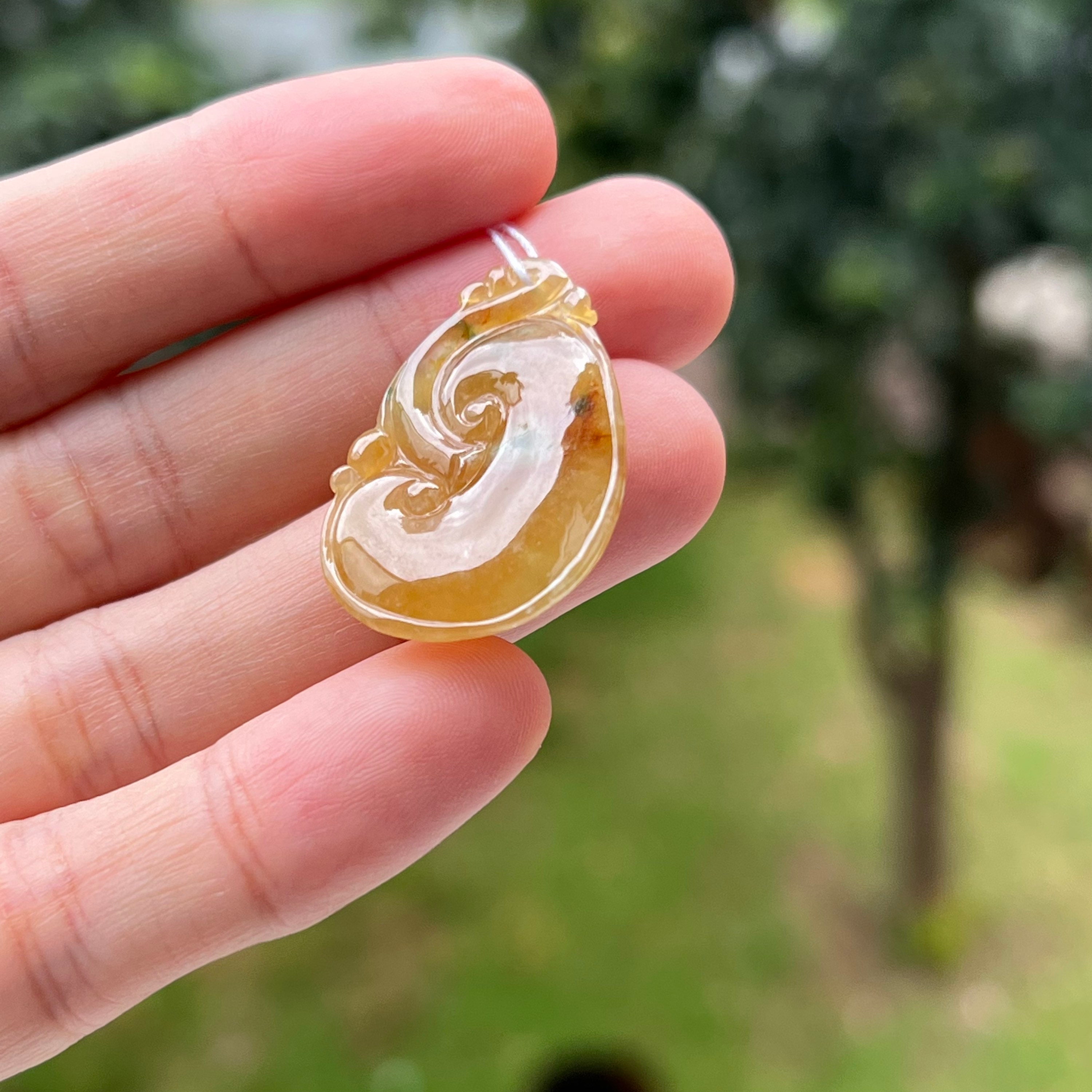 翡翠パター/Deity custom made JADE COLLECTION Jadeite 'Huaigu' and Diamond Pendent Necklace | 天然翡翠雕
