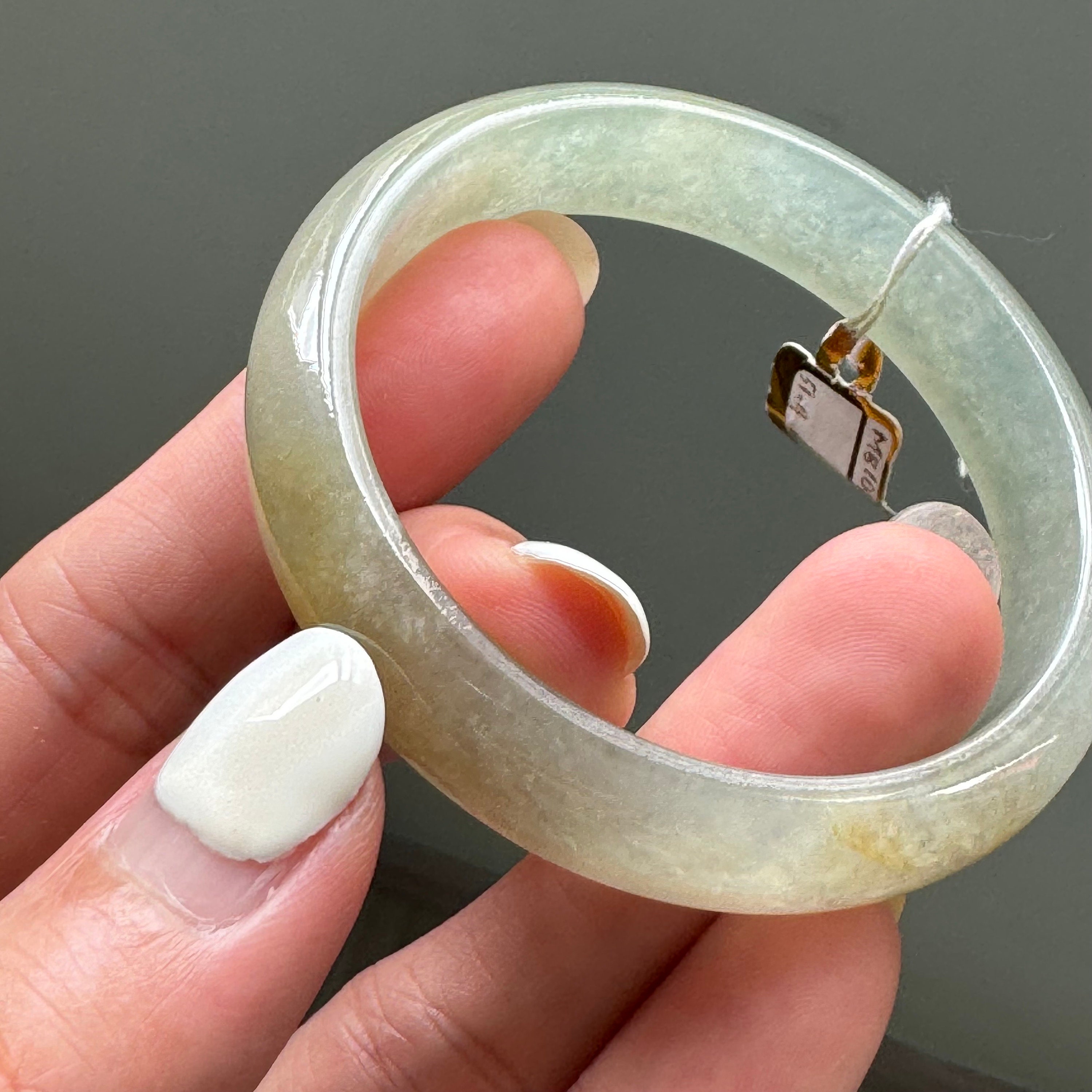 51.4mm ICY Natural Jade Bangle Yellow MB10LL2 Grade A