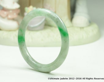 56.2 mm 認定タイプ A 100%天然緑/赤/灰色/紫（FU LU SHOU）翡翠