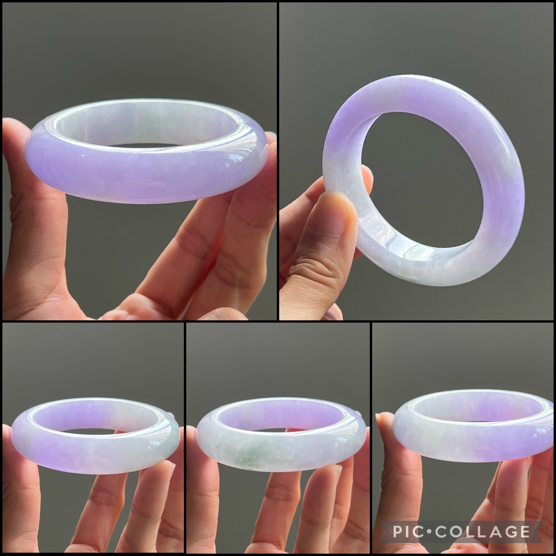 翡翠バングル　紫色 Amazon | ラベンダー翡翠バングルブレスレット、女性用、天然本物の