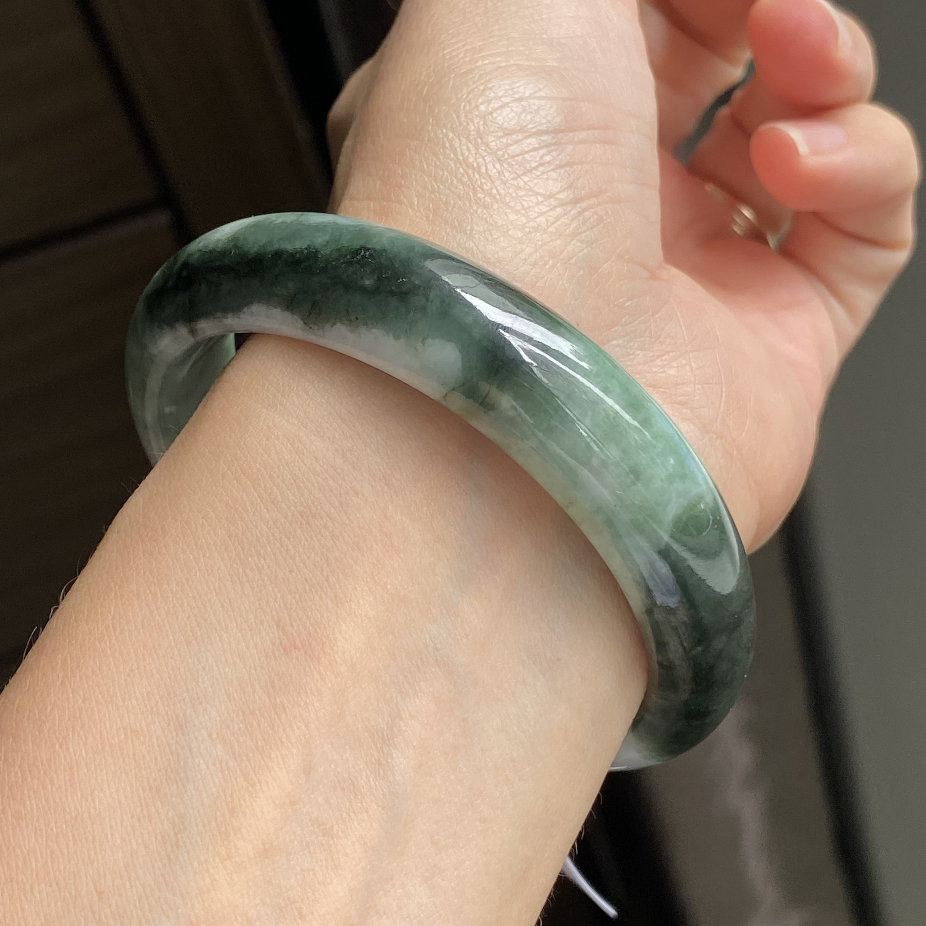 緑石 翡翠 等 バングル 30点 Nm25-240728Z2 57.1mm Jade Bangle Myanmar Jade Grade A Jadeite Forest Green