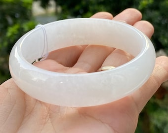 白底飘花翡翠バングル Amazon.co.jp: 天然珪岩翡翠フローティングフラワー翡翠