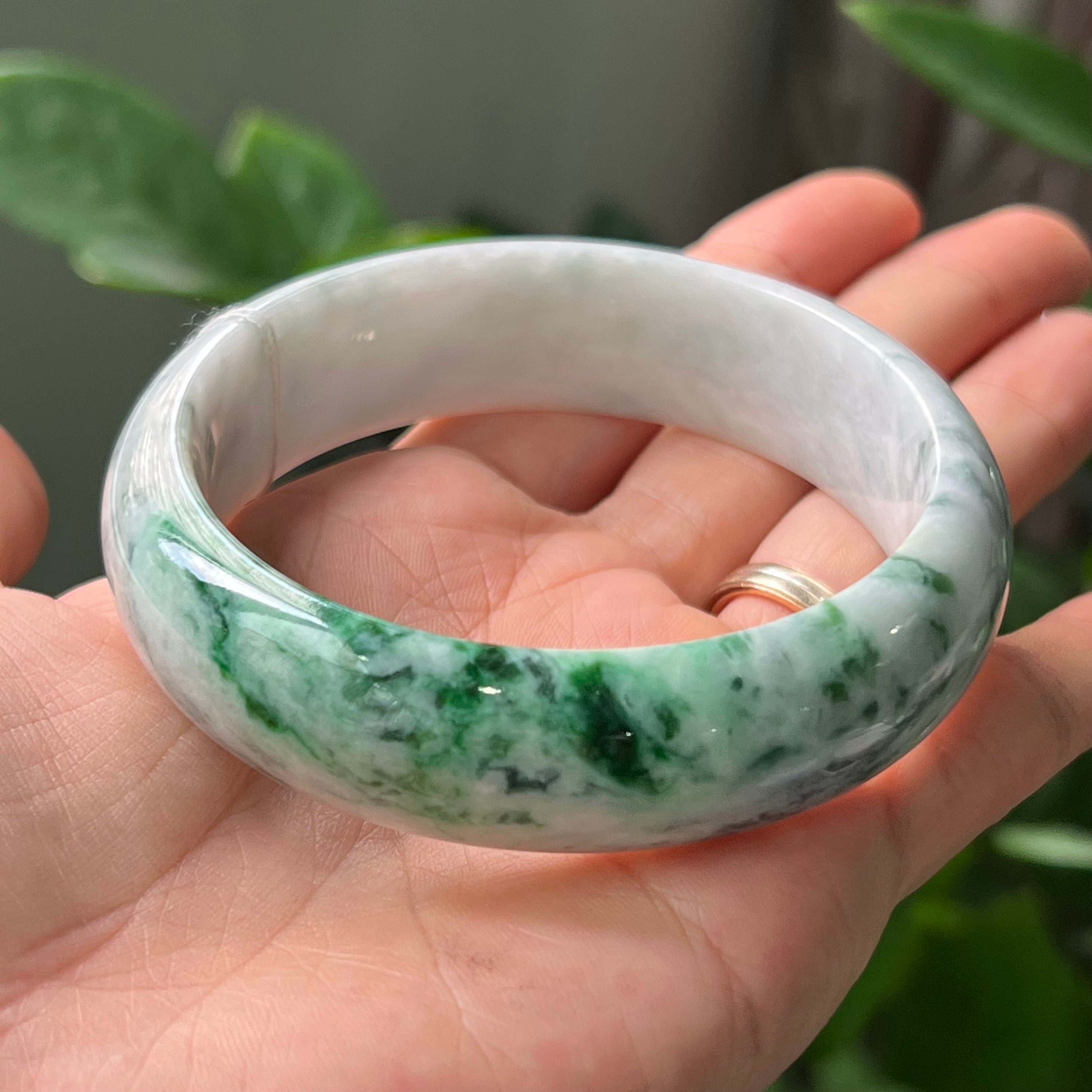 アクセサリー Green jade bracelet kalifano-gemstone-bracelets-