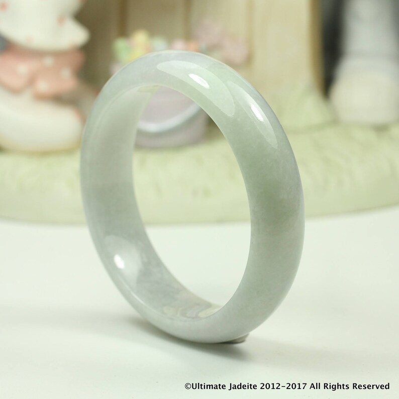 Miami Mall Jadeite Jade Bangle - 55.01mm Grey MB58KK Green Faint and All items in the store