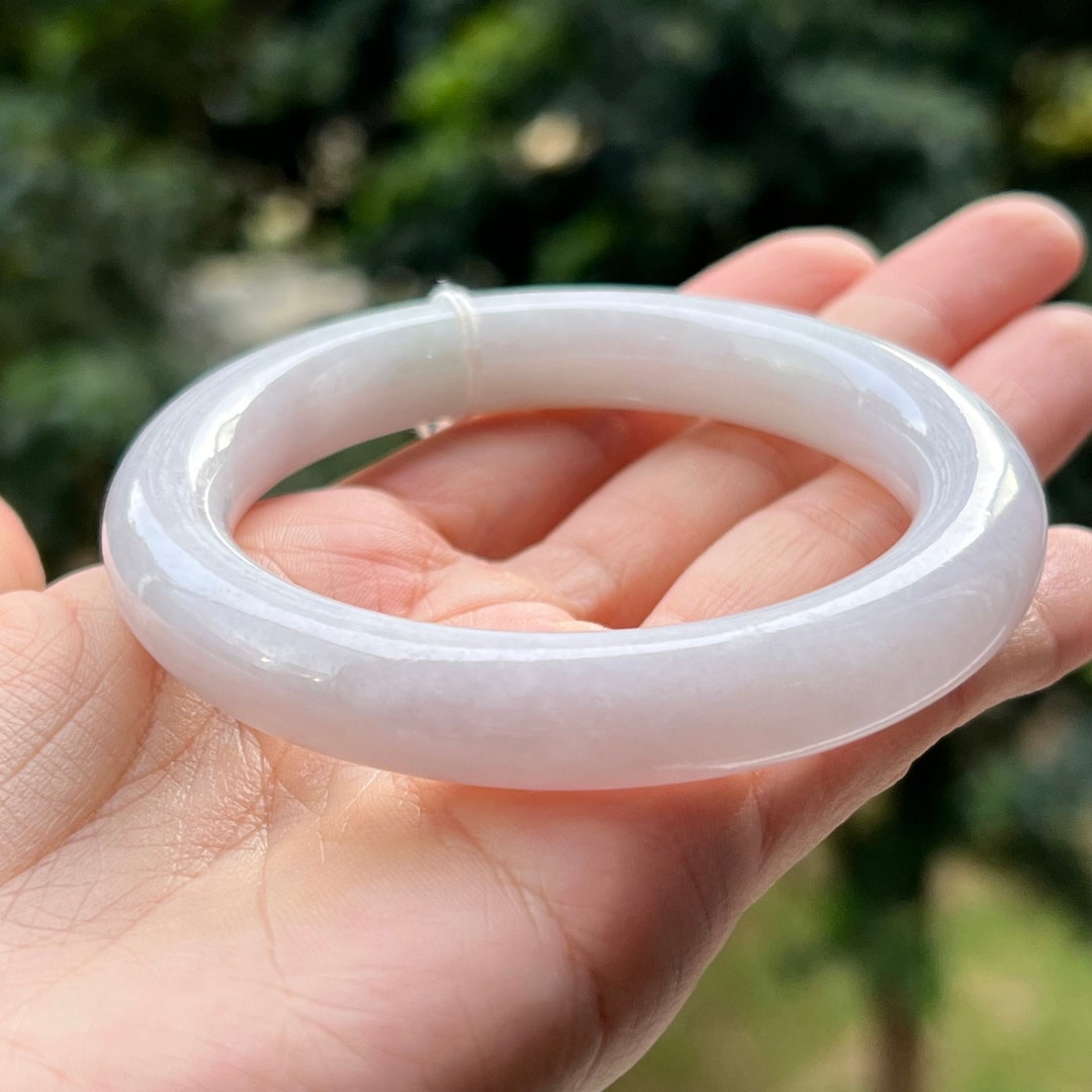 Round 58.1mm Jade Bangle Uniform Faint Lavender Grade A Etsy