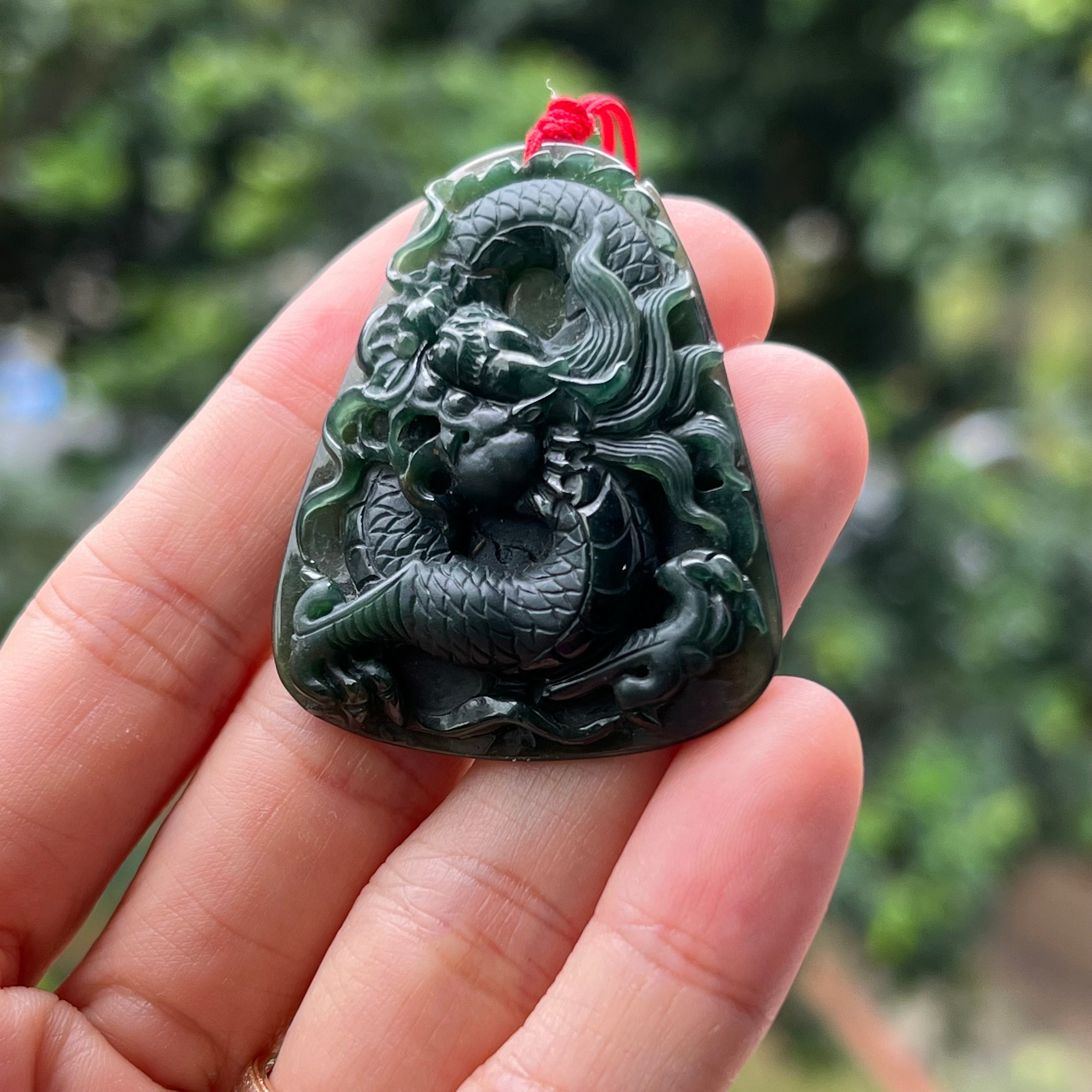 Jadeite dragon deals pendant