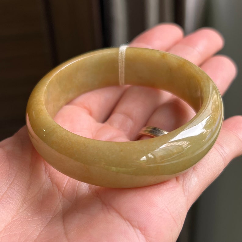 52.3mm Jade Bangle Uniform Honey Brown Grade A Jadeite Etsy