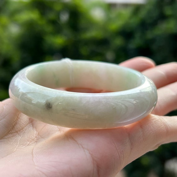 50.9 mm 翡翠バングル ピンクがかったラベンダー グレード A