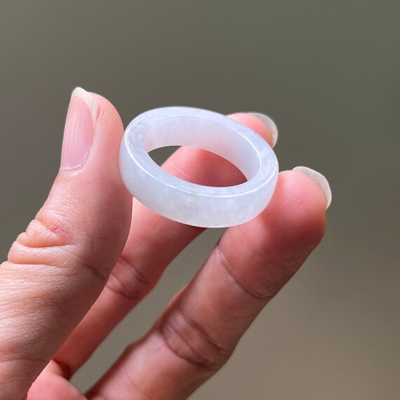 White jade ring band clearance