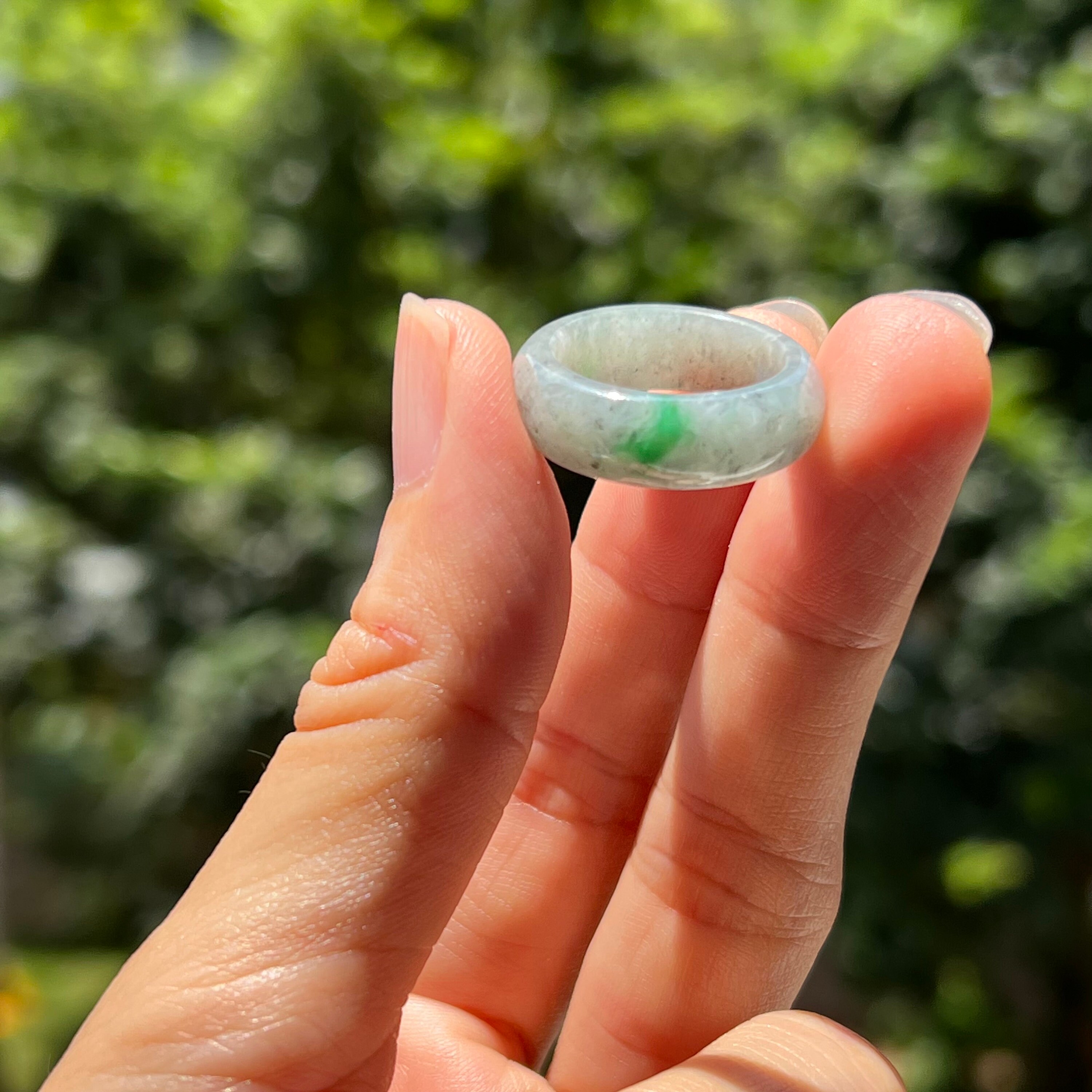 Jade Ring US 7 7.5 Grey Green Grade A Jadeite Abacus Jade Band Ring burmese Jade Etsy Israel