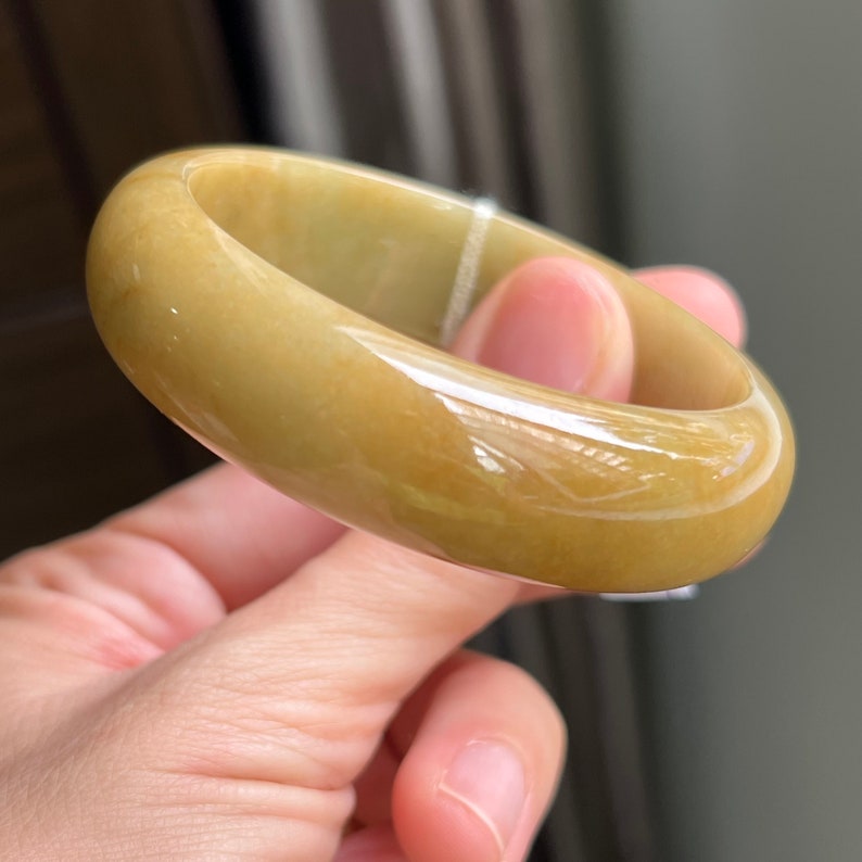 52.3mm Jade Bangle Uniform Honey Brown Grade A Jadeite Etsy