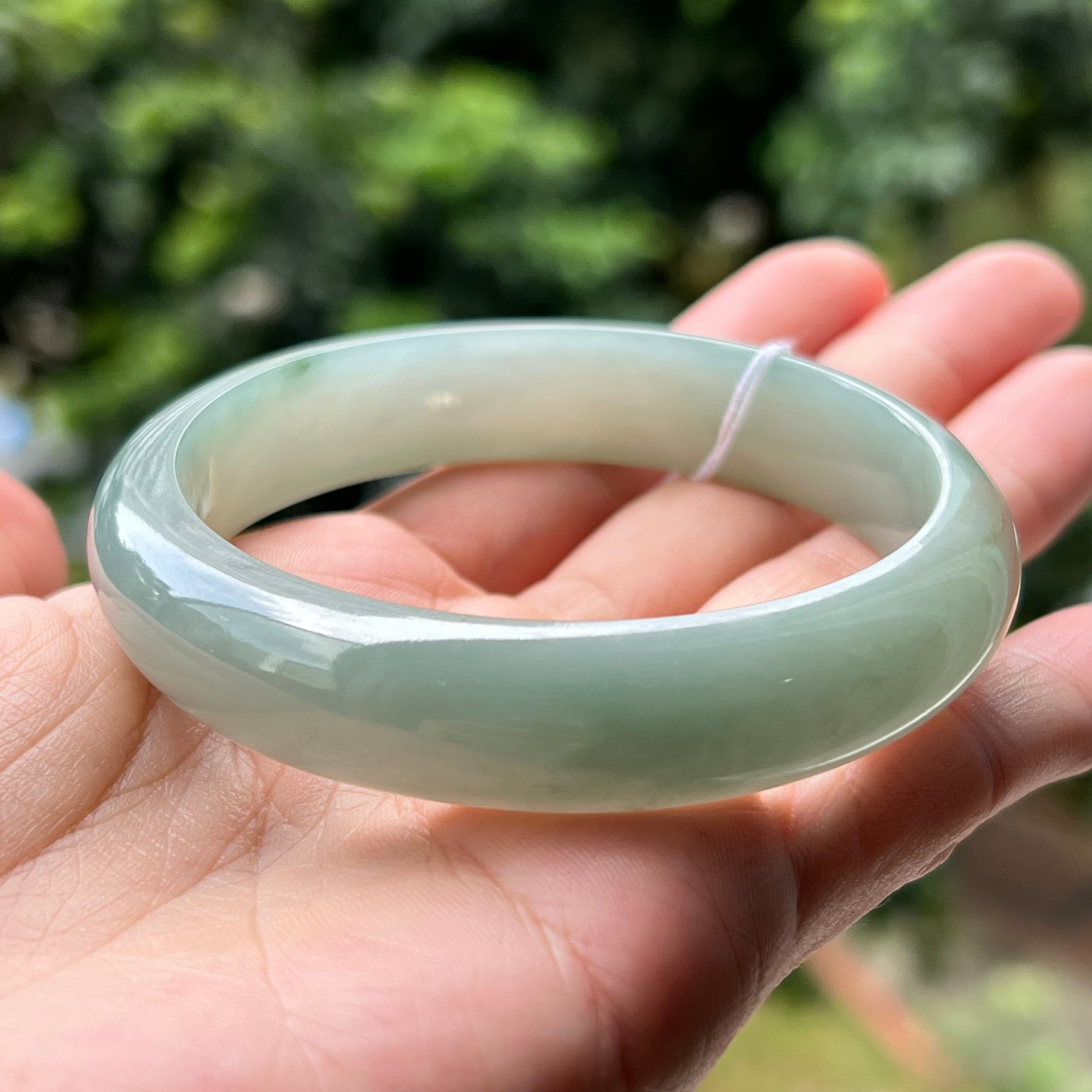 L735）天然ヒスイバングル L735）天然ヒスイバングル