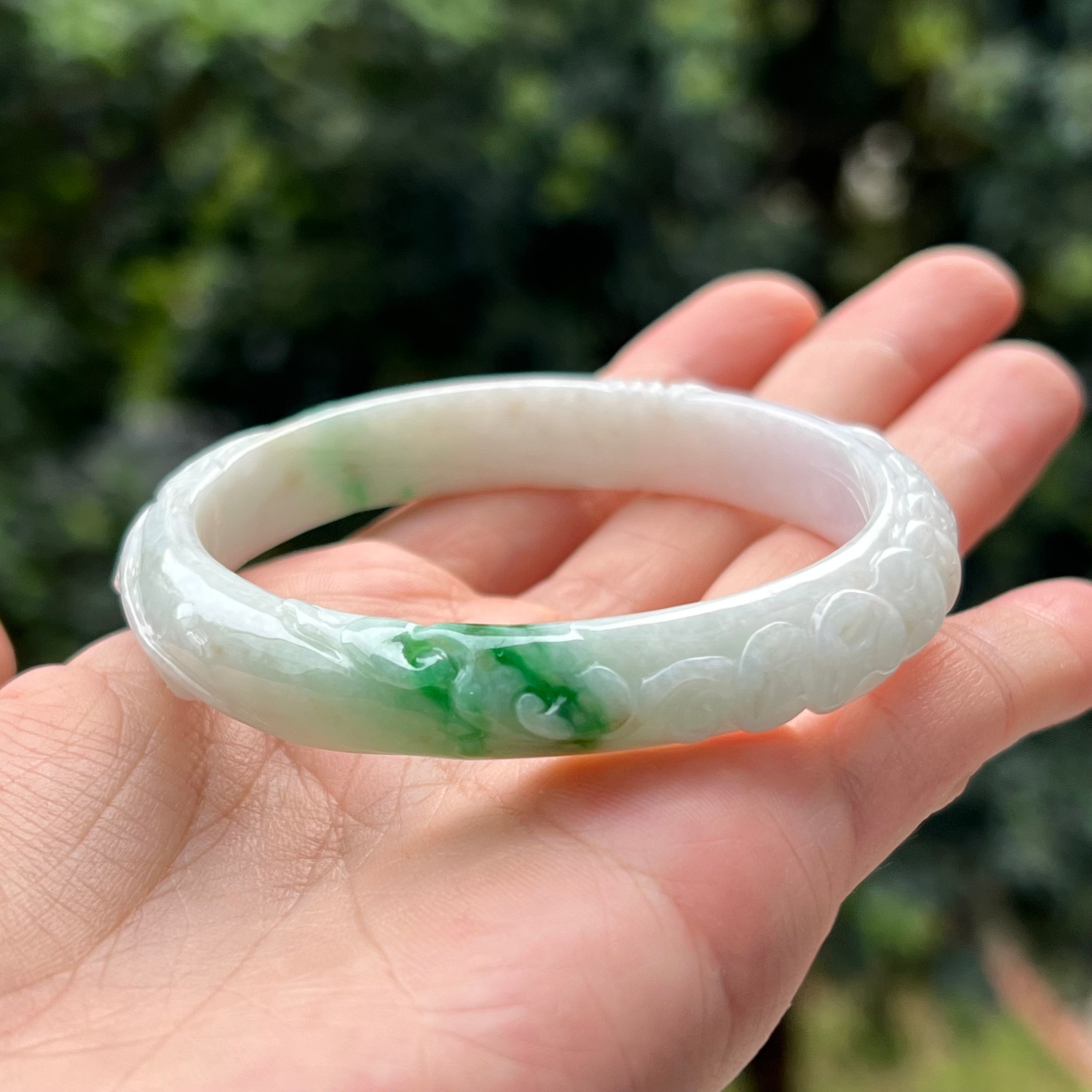 Orion's Belt Flower Jade Bracelet | Jadeite Jade Bracelet | Dahlia
