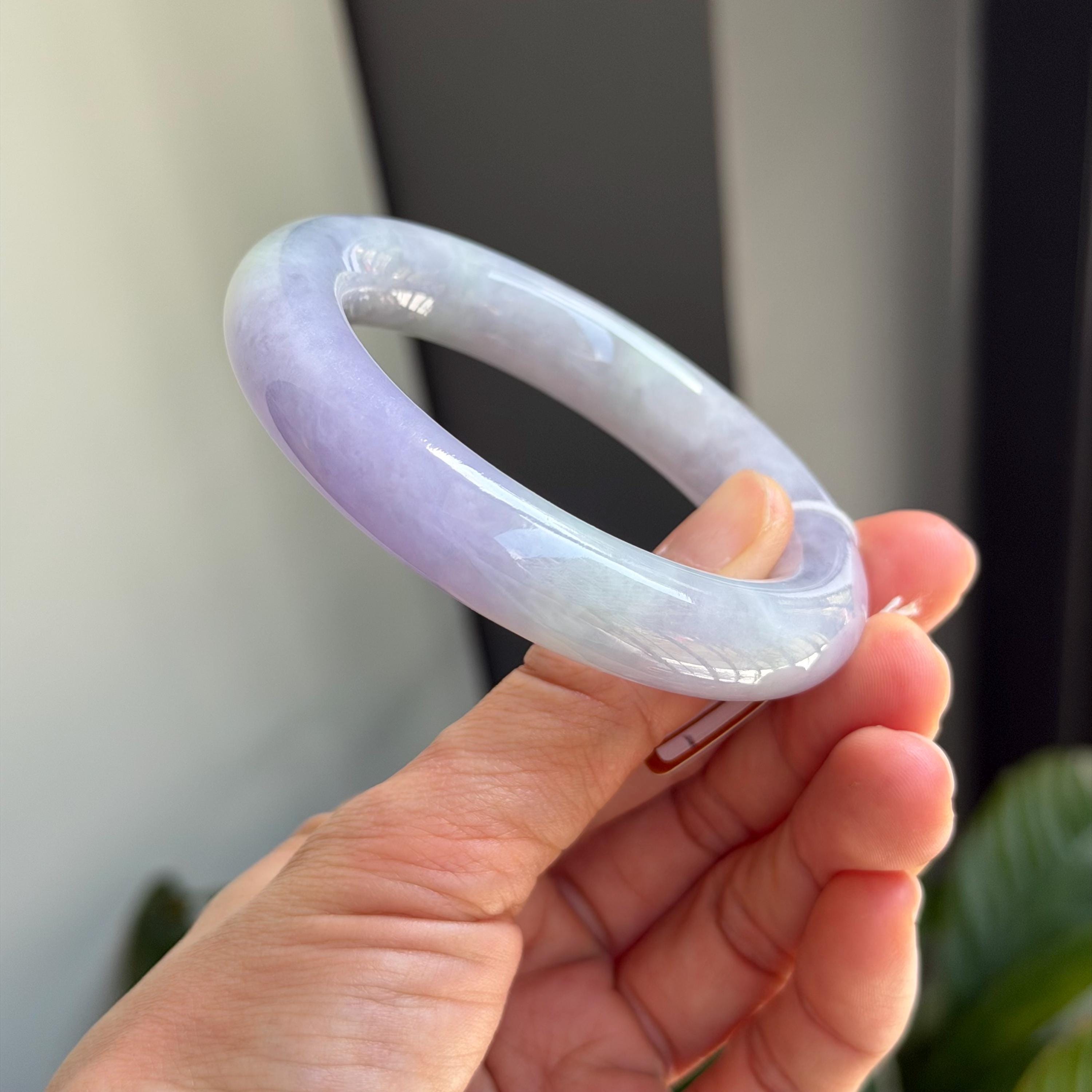 翡翠バングル ラベンダー プリンセス 内径57.4mm】ラベンダーの