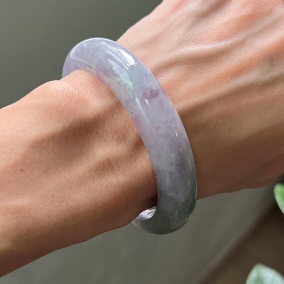 Very Beautiful Thin Icy Translucent Purple Jade Jadeite Bangle Bracelet 1PC  | eBay