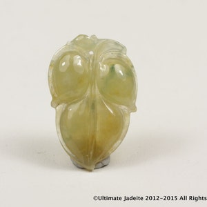 Jadeite Jade Pendant Leaf - Translucent Honey Yellow  (Grade A)