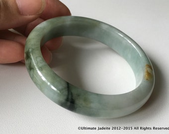 ジェダイト 翡翠 バングル ブレスレット - オレンジ 4 色 56.72