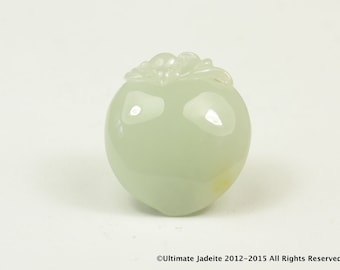 Jadeite Jade Pendant Peach - Faint Milky (Grade A)