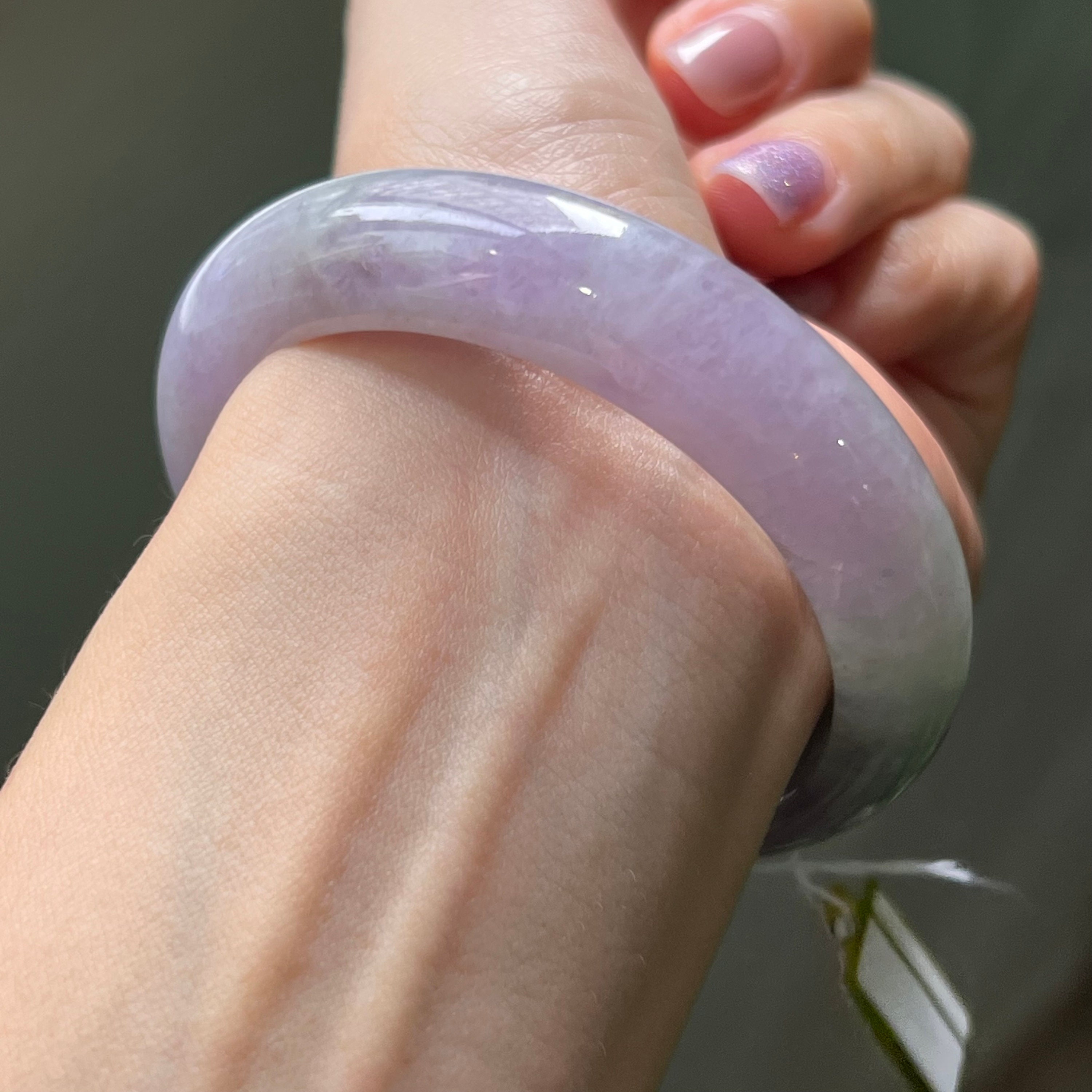 ピンクパープルジェイド(約8mm玉)のブレスレット