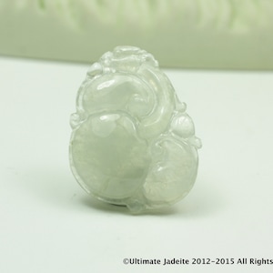 Jadeite Jade Pendant -- ICY Colorless Ruyi (Grade A)