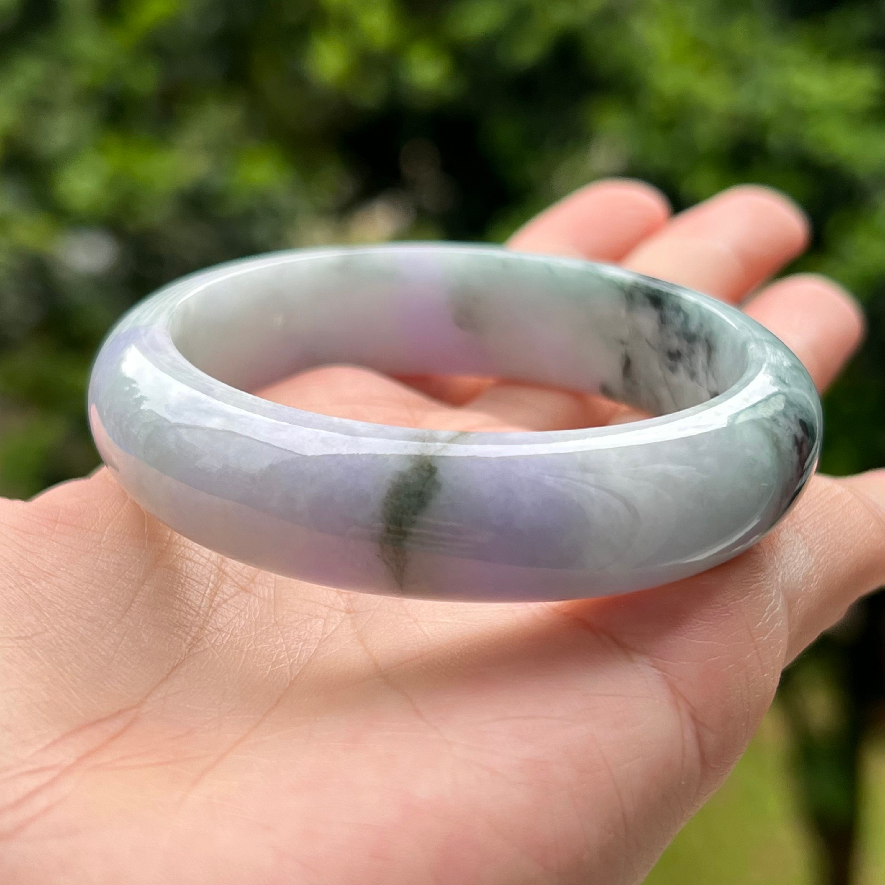 翡翠　ジェイド　バングル　ラベンダー　内径約58.5 翡翠 ジェイド バングル ラベンダー 内径約58.5 55.1 mm 翡翠バングル