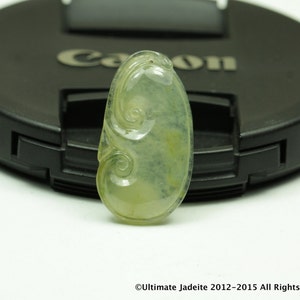 ICY Ruyi Jade Pendant Highly Translucent Russet Pale Green BiColor Grade A Jadeite (Burmese Jade)
