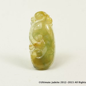 Jadeite Jade Pendant Ruyi - Honey Brown BiColor (Grade A)