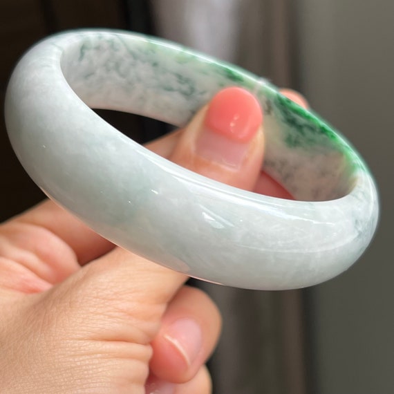 100% Echte Jade Bangles 7a Groene Jade Armband Jadeiet Met De Hand Gesneden Smaragd Bangles Lady Party Cadeau  36