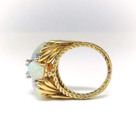 Vintage 1970’s 8.10ct t.w. Opal Diamond Ring  Coc… - image 5