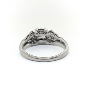 Vintage Art Deco .58ct t.w. Old European Cut Diamond Engagement Ring Platinum image 6