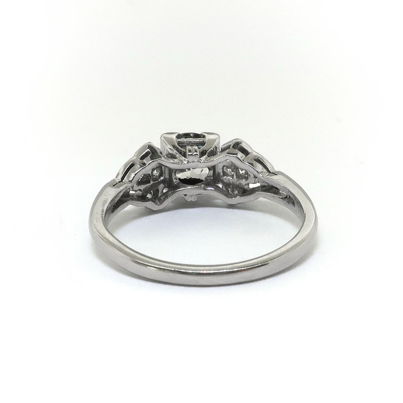 Vintage Art Deco .58ct t.w. Old European Cut Diamond Engagement Ring Platinum image 6