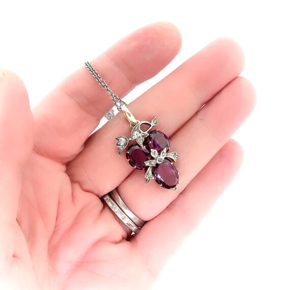 Antique Victorian 3.23ct t.w. Amethyst Rose Cut D… - image 3