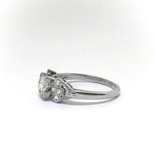 Vintage Art Deco .58ct t.w. Old European Cut Diamond Engagement Ring Platinum image 4