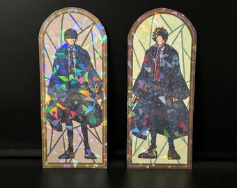 Pegatinas de la escuela de magia de vitrales