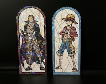 Stickers gebrandschilderd glas piraat