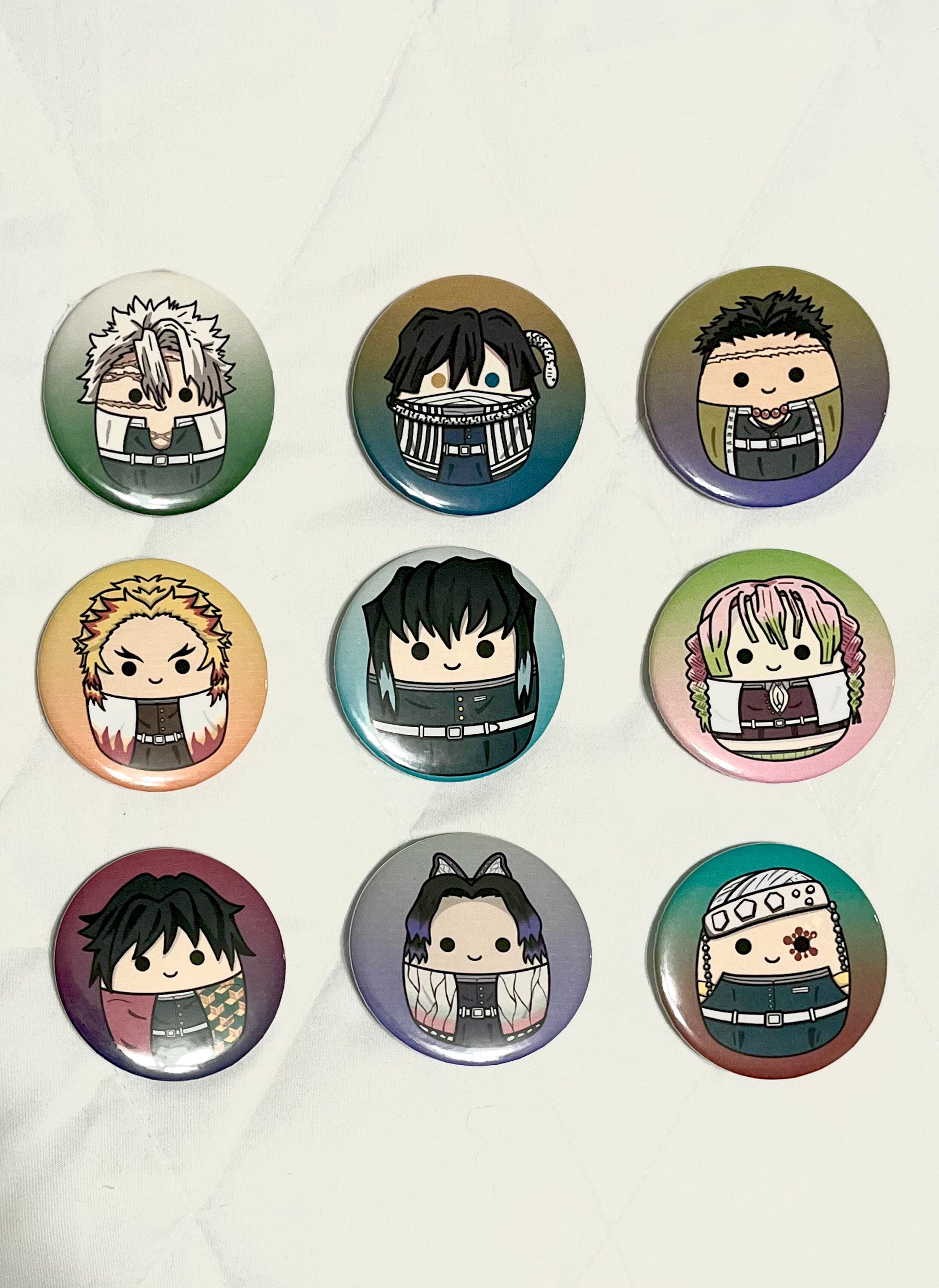Demon Slayer Kimetsu no Yaiba Button Pins Gift Set - 24 Pack Demon Slayer  Button Pins Cosplay Characters (2.36 in Diameter) : : Clothing,  Shoes & Accessories
