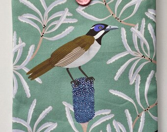 Handmade Padded Book Nest (Large) | Book Protector Sleeve with Pocket | Unique Fabric Design | Travel-Friendly Book Pouch