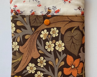 Handmade Padded Book Nest (Medium) | Book Protector Sleeve with Pocket | Unique Fabric Design | Travel-Friendly Book Pouch