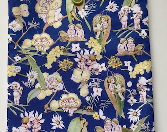 Handmade Padded Book Nest (Large) | Book Protector Sleeve with Pocket | Unique Fabric Design | Travel-Friendly Book Pouch