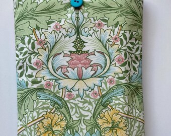 Handmade Padded Book Nest (Large) | Book Protector Sleeve with Pocket | Unique Fabric Design | Travel-Friendly Book Pouch