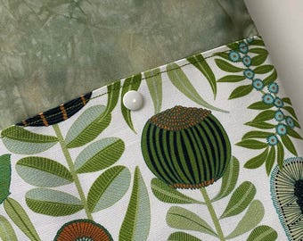 Padded Book Pouch (Large) | Book Protector Sleeve with Pocket | Unique Fabric Design | Travel-Friendly Book Nest