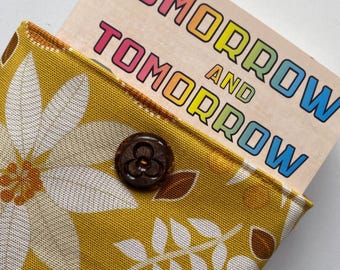 Handmade Padded Book Nest (Medium) | Book Protector Sleeve with Pocket | Unique Fabric Design | Travel-Friendly Book Pouch