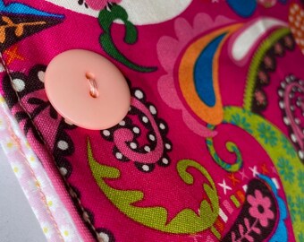 Handmade Padded Book Nest (Large) | Book Protector Sleeve with Pocket | Unique Fabric Design | Travel-Friendly Book Pouch