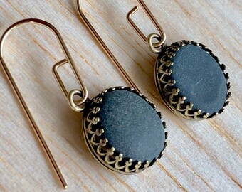 14KGF Lake Superior Basalt Earrings