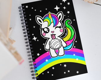 Rainbow Unicorn Spiral notebook