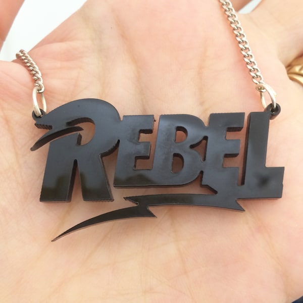Women black necklace , Rebel necklace , punk jewelry , punk necklace , rock necklace