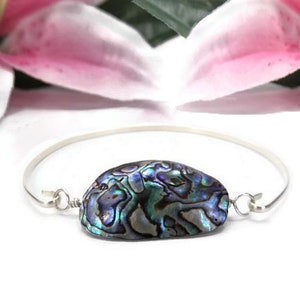Abalone armband-shell Bangle-sterling zilver schelp armband