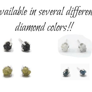 May include: Six pairs of diamond earrings in various colors, including black, white, yellow, and blue.  Available in several different diamond colors!!