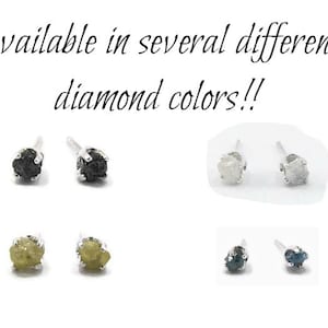 May include: Six pairs of diamond earrings in various colors, including black, white, yellow, and blue.  Available in several different diamond colors!!